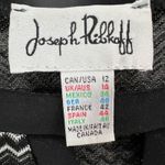 Joseph Ribkoff Knit Dress Womens 12 Black White Zig Zag Stretch Mod Retro Glam Photo 9