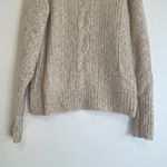 Sugar Lips ANTHROPOLOGIE Darby Marled Sweater Cream Oatmeal Cable Knit Mock Neck Photo 4
