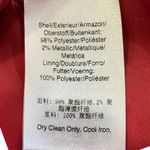 Donna Karan DKNY  New York Tweed Two Button Blazer red With Fringe size 14 Photo 9