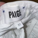 Paige  Verdugo Crop Jeans White Denim Skinny Size 27 Photo 5
