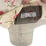 Reformation  Floral Print Button Front Mini Dress Cream Pink Size‎ 4 *Flawed Photo 12