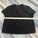 Spanx  The Perfect Tee Classic Black Short Sleeve Stretch Top With Back Zipper Photo 5