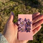 Betsey Johnson Floral Pink Earrings Photo 3