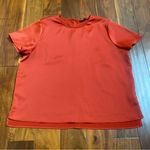 Banana Republic Women's Solid Silky Rust Orange Short Sleeve Blouse Size XLarge Photo 0