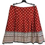 Charter Club Skirt Nautical Sailor Print Pleated Fully Lined 100% Cotton Sz 10 Photo 1