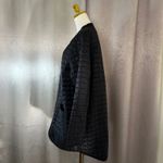 Athleta  Quilted Bomber Jacket Black Zipper Pockets Long Sleeve XL Photo 6