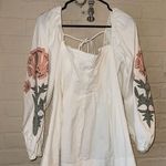 Free People tunic In Bloom shirt Spring Summer White Pullover Top Blouse small Photo 1