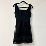 Alexis NWT Rafaello Sleeveless Square Neck Netted Short Dress Black Women's S Photo 1