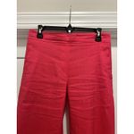 Anthropologie Cartonnier  Linen Blend Crop Wide-Leg Pant Pull-On Pink Size Small Photo 2