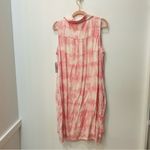 Time And Tru NWT  Tie-Dye Summer Pink Sleeveless Collared Dress size medium Photo 4