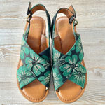 Franco Sarto Caroline 2 Floral Jacquard Platform Wedge Sandals | 7.5 Photo 4