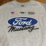 Woman’s Ford Mustang Gray and Red Crewneck Sweatshirt Size XSmall Photo 2