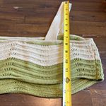 Reformation  Yara Green Knit Crochet Crop Top Organic Cotton Tank Wave Stripe M Photo 5