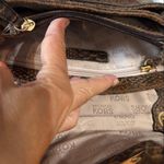 Michael Kors Brown Python Snakeskin & Gold Chain Crossbody Shoulder Bag Photo 10