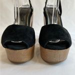 Maje  Black Suede Open Toe Platform Studded Block‎ High Heels Size 40 Whimsigoth Photo 5