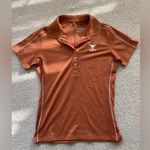 Nike Dri-Fit Texas Longhorns NCAA Rowing Polo Shirt Orange Women Size Small EUC Photo 0