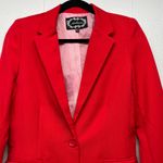 Ambiance Red Blazer Womens Small Single Breasted Holiday Christmas Office Career Photo 2