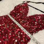Ashley Lauren NEW  Sequin HoCo Mini Dress 4248 in Red Gold Size 4 Photo 3
