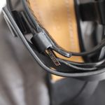 Tom Ford  Black Strappy Leather Toe Ring Metallic Tan Block Heel Sandals Photo 12