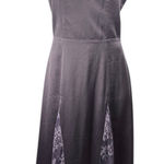 NBD Purple Satin Lace Cutout Sleeveless Cami Camisole Midi A-line Slip Dress S Photo 0