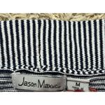 Jason Maxwell  Women's Open Front Knit Cardigan Sweater Striped Blue/White Size M Photo 4