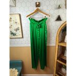 L'Agence Bobby Silk Wide Leg Green Paperbag Pant - Size - 4 Photo 1