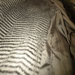 LUNIK Faux Fur Striped Vest By Size L Black & Gray Photo 8