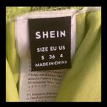 SheIn fluorescent sparkling yellow /green backless dress. Size small Photo 7