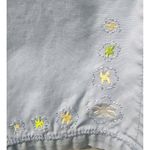 Woolrich  Women's Embroidered Side Slit Hem Cropped Pants Light Blue Casual Med‎ Photo 2