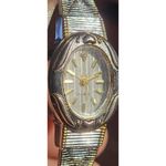 Oval Face Quartz Womens‎ Silver & Gold Tone Elegant Watch 22508 S60 Photo 3