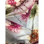 Ala. Von Auersperg 100% Silk Dress Sz. Lrg Silver NWT Floral handkerchief hem Size L Photo 5