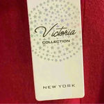 Victoria Collection New York dark red poncho knit silver studded One size NWT Photo 7