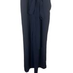 Monteau  Navy Blue Short Flutter Sleeve Belted Waist Pants Jumpsuit Women Sz XS Photo 3