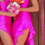 Dillard's  Hot Pink Strapless Dress Photo 0