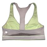 Lululemon  Break Free Bra Nulu Fabric Grey/Cool‎ Mint Size 6 EUC Photo 2