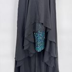 Hailey Logan Vintage Y2K Winter Formal Dress Juniors 11/12 Black Blue Sequin Photo 2