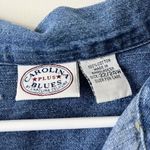 Carolina Blues  Shirt Womens Plus 22/24 Chambray Denim Snap Embroidered Vtg Photo 2