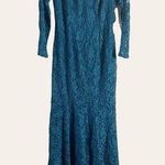 Decode Teal Blue Off Shoulder Lace Mermaid Formal Gown 183916 Size 6 Photo 0
