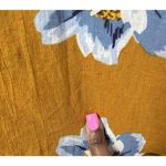 Old Navy Women's Peasant Floral Yellow Shirt Sz Large Summer Vacation Casual Photo 8