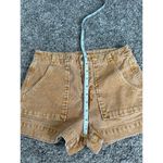 American Eagle  corduroy high rise shorts super stretch tan mustard size 0 boho Photo 8