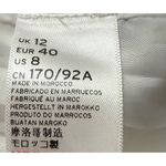 Topshop Dress One Shoulder Embossed Floral Polka Dot Print Blue White Size US 8 Photo 12