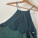 Lulus Make it Elegant Emerald Green Satin Strappy Maxi Dress Photo 8