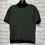 ZARA  Black and‎ green Short Sleeve Turtleneck Top size Medium Photo 0
