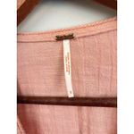 Free People  Shirt‎ Size S Long Sleeve Wrap Blouse Crop Top Pink Photo 1