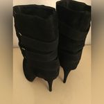 Joie  women black suede platform heel boots US 10 Photo 2