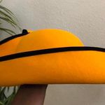 RARE Vintage 90s Whittall & Shon Bollman 100% Wool Felt Derby Church Hat Cap Yellow Black Bow Bucket USA Made Photo 4