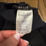 Lands' End  Womens Solid Black Halter One Piece Skirted Swim Suit Size 16P Petite Photo 2