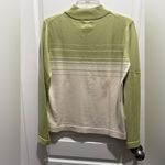 Adidas Green and Cream Crewneck Silk Sweater size M Photo 1