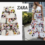 ZARA Blogger’s Fav| NWT Long Printed Multicolored Skirt Photo 1