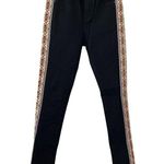 One Teaspoon Aztec Embroidered Skinny Jeans Size 26 Black High Waist Dixie Photo 1